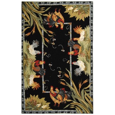 Safavieh 7 Ft. - 6 In. x 9 Ft. - 6 In. Oval- Country - Floral Chelsea Hand Hooked Rug HK56B-8OV